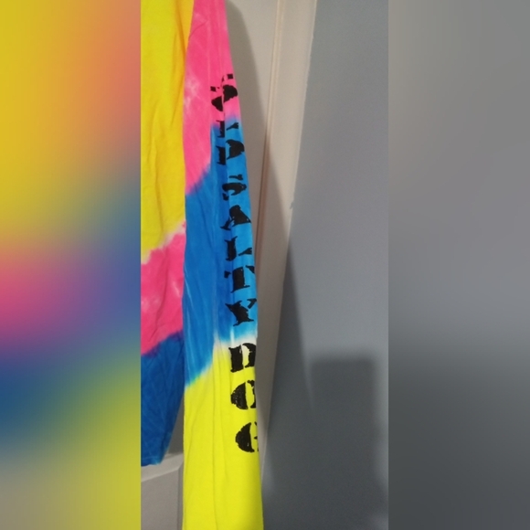 Port and Company Spiral Tie-Dye Long Sleeve Shirt - Neon Yellow, Pink, Blue - Picture 6 of 6